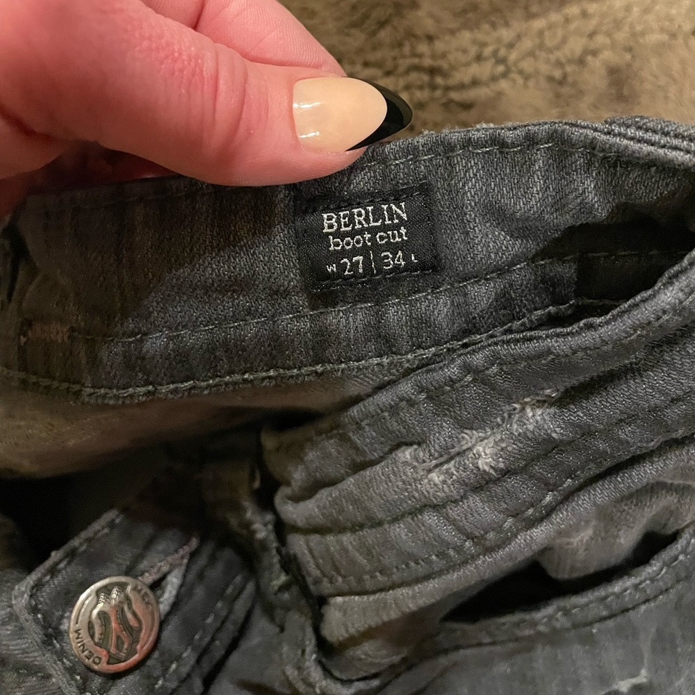 MEK distressed bootcut jeans (small rip) - Picture 2 of 6